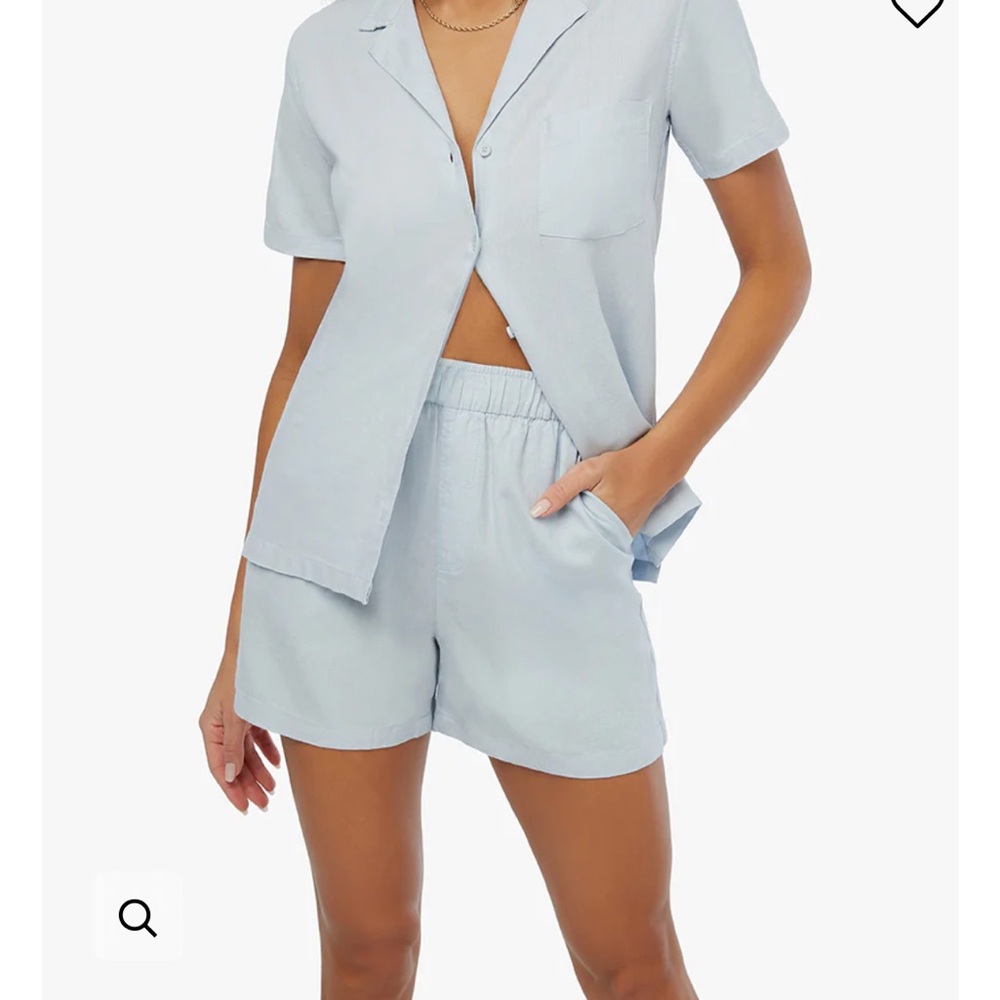 WeWoreWhat Elastic Linen Short